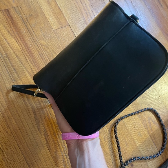 Steve Madden Black Leather Wallet Clutch Gold - Picture 2 of 4